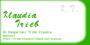 klaudia trieb business card